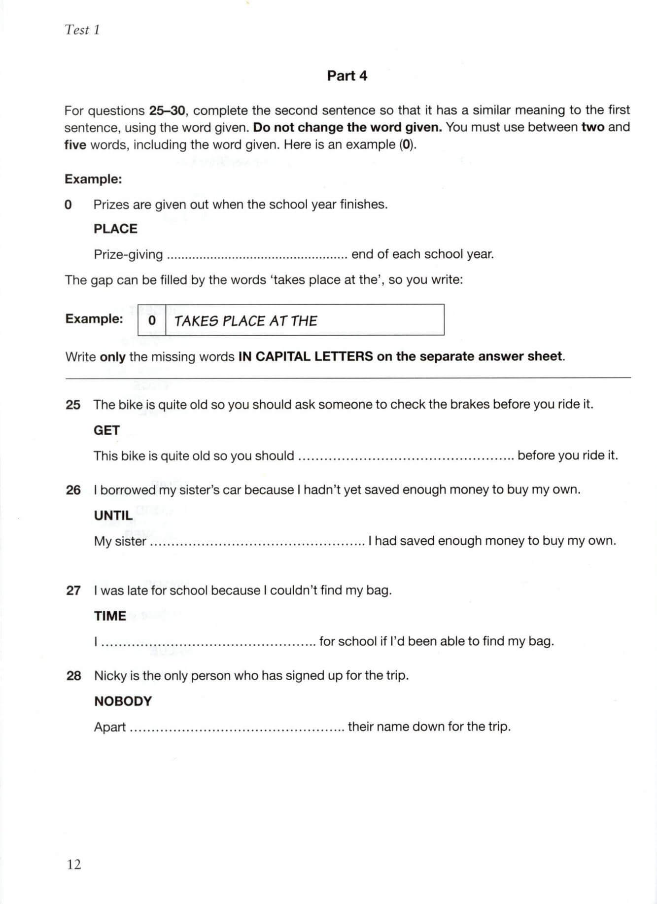 《Cambridge English B2 First for Schools 1》剑桥FCE校园版真题 第1级别插图5 《Cambridge English B2 First for Schools 1》剑桥FCE校园版真题 第1级别 - Bukids
