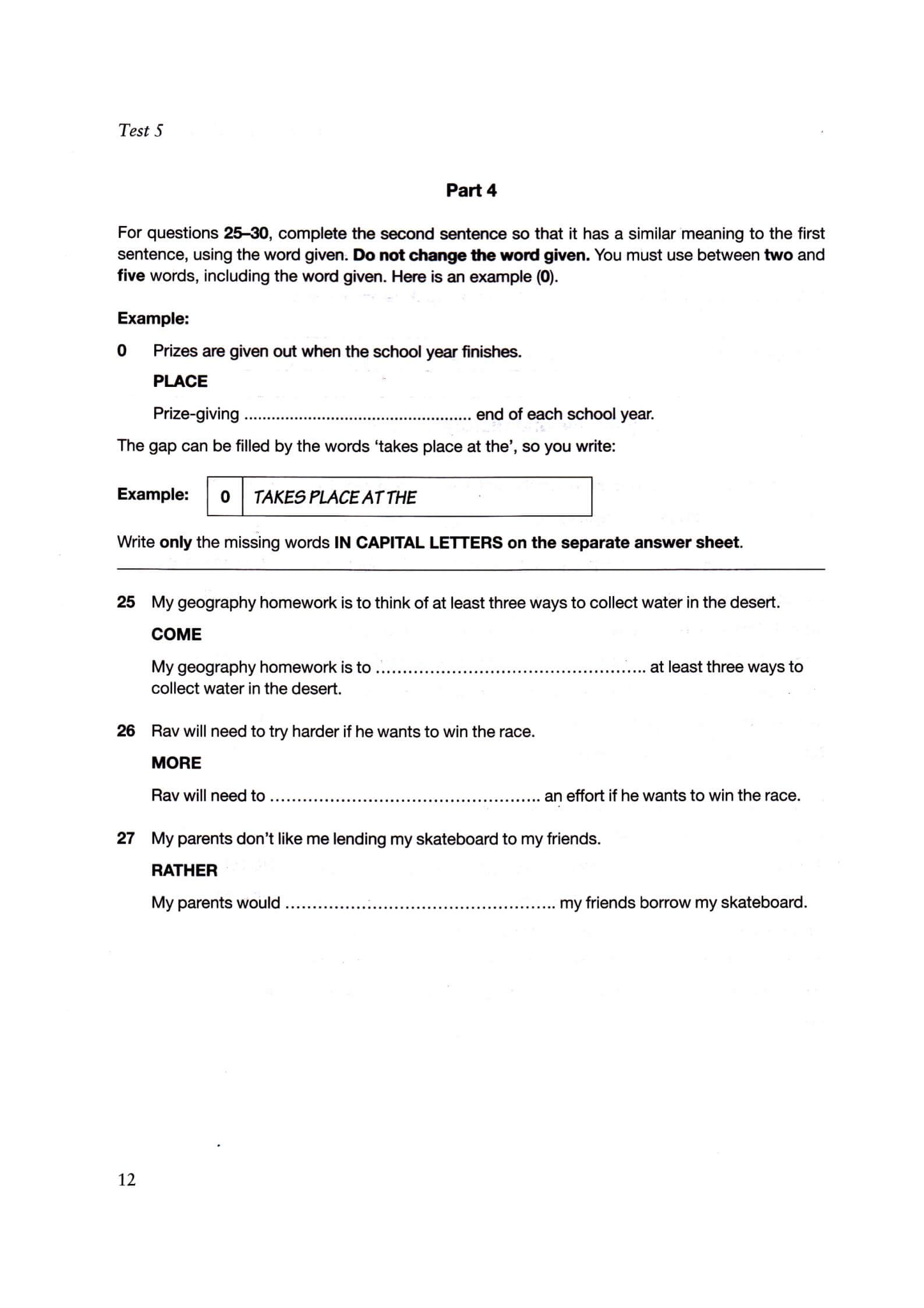 《Cambridge English B2 First for Schools 2》剑桥FCE校园版真题 第2级别插图5 《Cambridge English B2 First for Schools 2》剑桥FCE校园版真题 第2级别 - Bukids