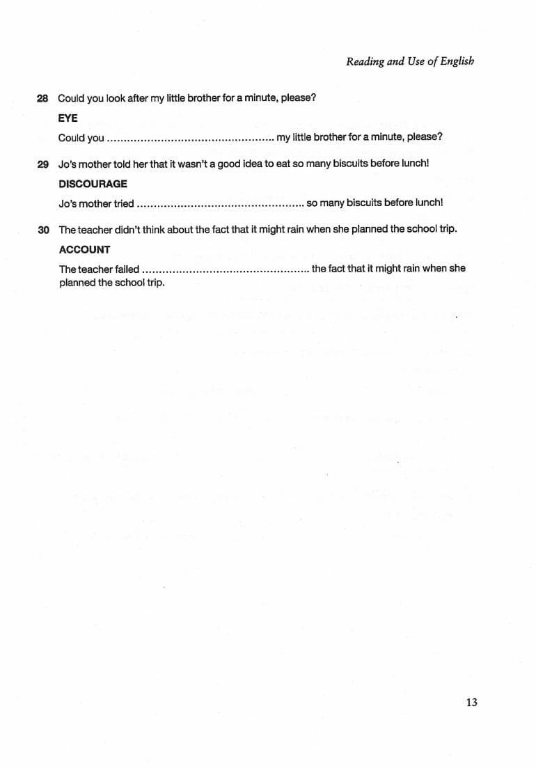 《Cambridge English B2 First for Schools 3》剑桥FCE校园版真题 第3级别插图6 《Cambridge English B2 First for Schools 3》剑桥FCE校园版真题 第3级别 - Bukids