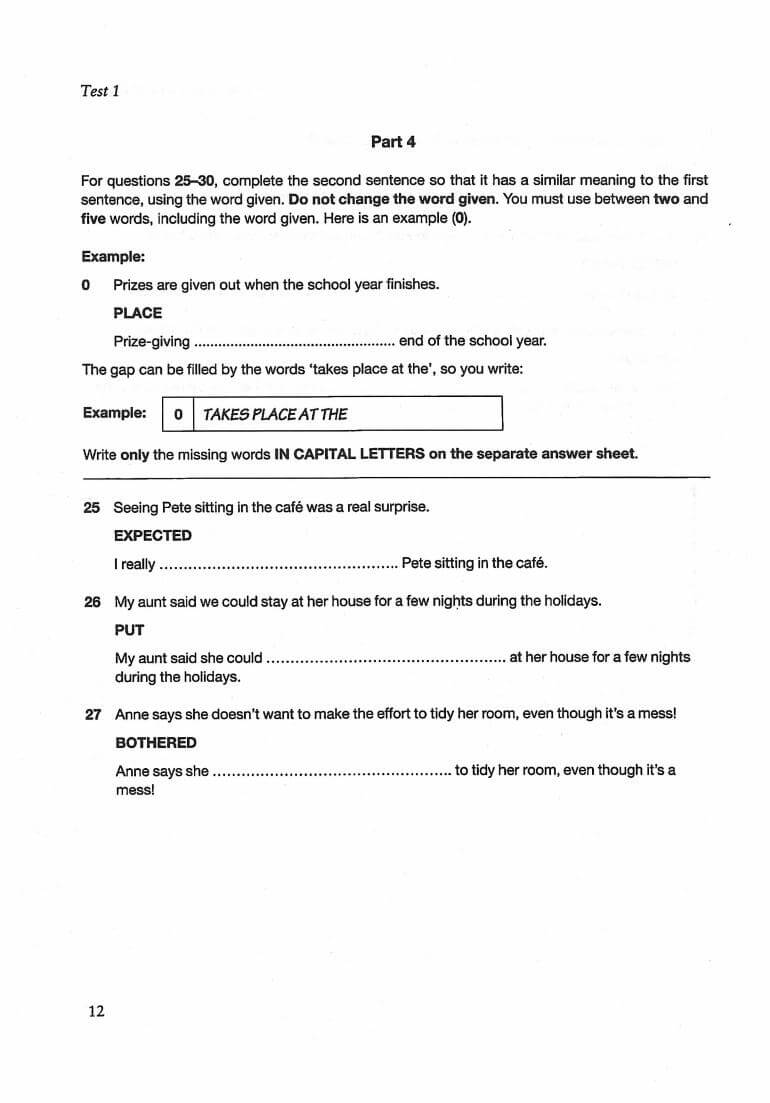 《Cambridge English B2 First for Schools 3》剑桥FCE校园版真题 第3级别插图5 《Cambridge English B2 First for Schools 3》剑桥FCE校园版真题 第3级别 - Bukids