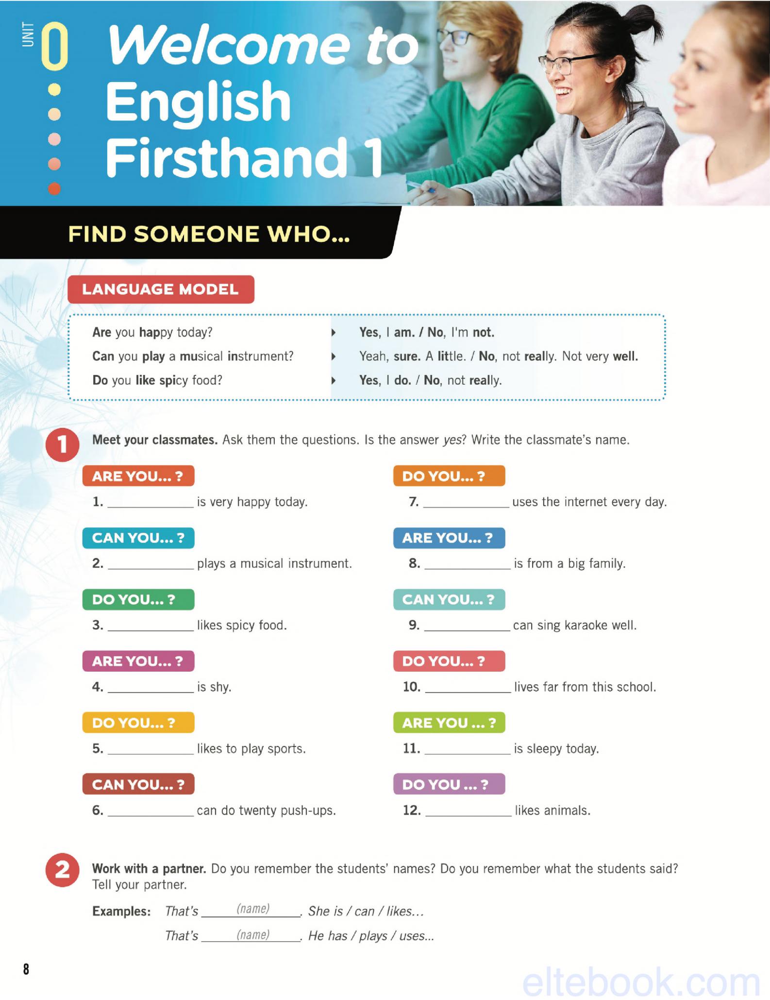 《English Firsthand Fifth Edition Level 1》培生English Firsthand第五版 第1级别插图1 《English Firsthand Fifth Edition Level 1》培生English Firsthand第五版 第1级别 - Bukids