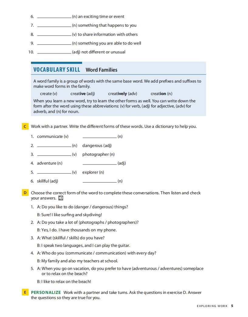 《Pathways Listening Speaking and Critical Thinking Level 1 (A2 / B1)》国家地理Pathways 第1级别插图5 《Pathways Listening Speaking and Critical Thinking Level 1 (A2 / B1)》国家地理Pathways 第1级别 - Bukids