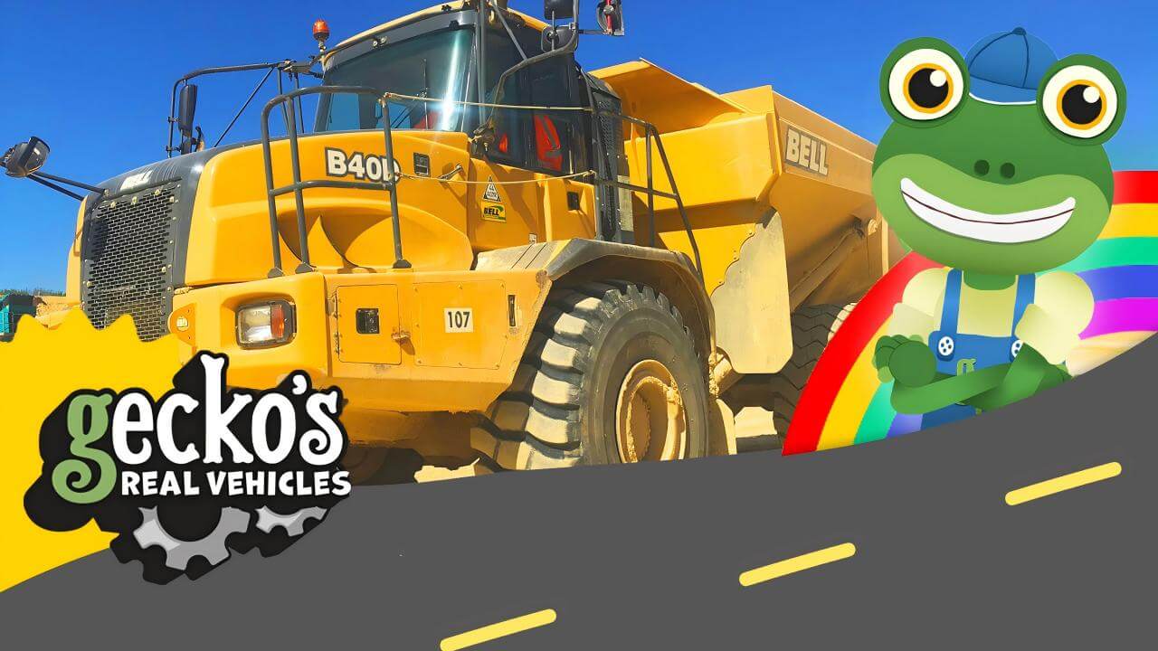 《壁虎车库-壁虎叔叔的真车秀》Real Construction Trucks for Children - Gecko's Real Vehicles英文版 [2013年] - Bukids陪伴计划
